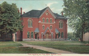 SUFFIELD,  Connecticut, PU-1909; Town Building and Post Office