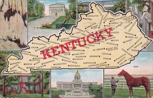 Map Of Kentucky 1943
