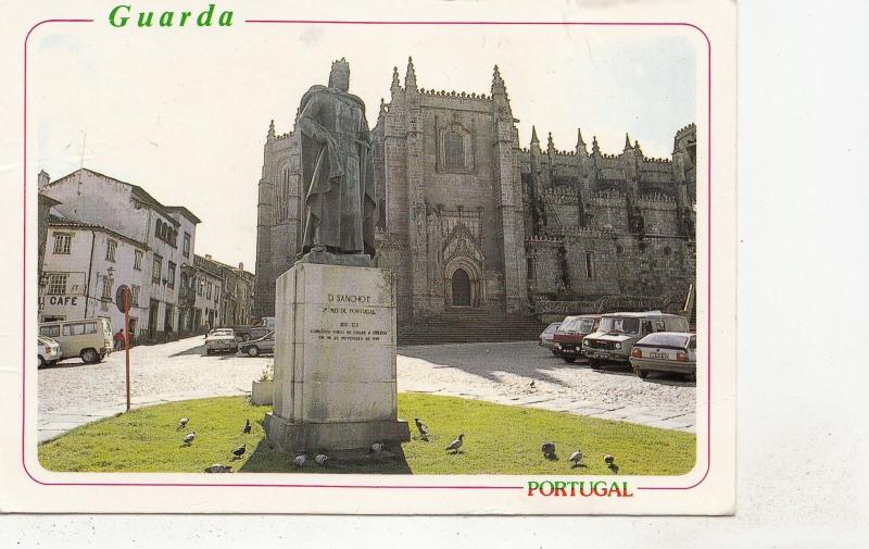 BF29994 guarda portugal estatua de d sancho I e se catedral  front/back image