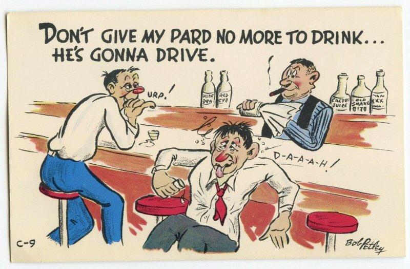 Postcard Don't Give My Pard No More To Drink He's Gonna Drive Standard View Card