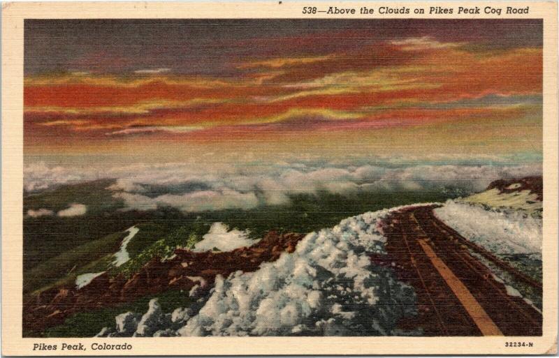 Above the Clouds on Pikes Peak Cog Road, Colorado