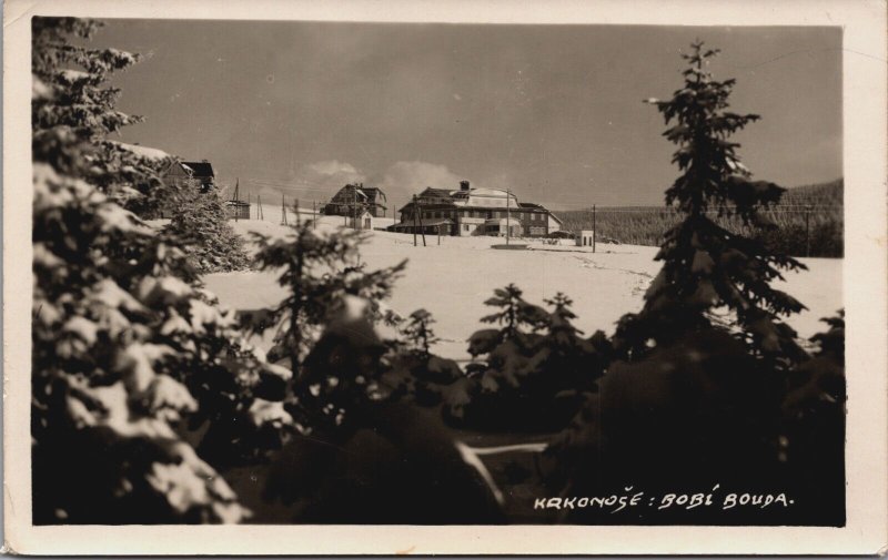 Czech Republic Krkonose Bobi Bouda Krkonoše Vintage RPPC C252