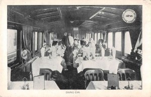 Japan Imperial Government Railway Dining Car Train Interior Postcard AA21678