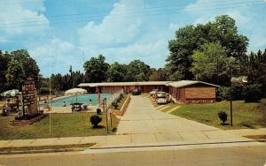 TALBOTTON, GA Georgia  TALBOTTON MOTEL~Pool  Roadside  TALBOT CO  1961 Postcard