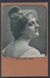 Theatrical Postcard - Actress Miss Kathleen Warren  Used but not postally T6675