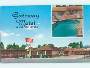 Unused Pre-1980 MOTEL SCENE Carson City Nevada NV G6668