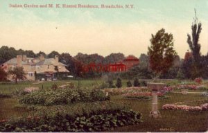 ITALIAN GARDEN AND M K HUSTED RESIDENCE, BROADALBIN, NY.