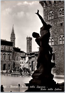 Firenze - The Rape Of The Sabine Florence Italy Real Photo RPPC Postcard