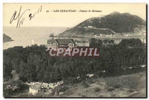 Postcard Old San Sebastian Palacio de Miramar