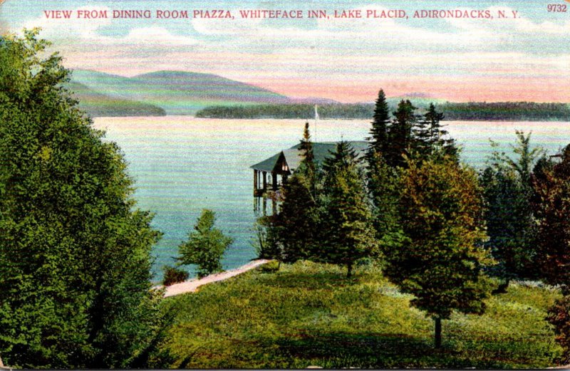 New York Adirondacks Lake Placid Whiteface Inn View From Dining Room Piazza 1908