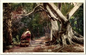 Pedicab on the Jungle Trail, Palm Beach FL Vintage Postcard M35