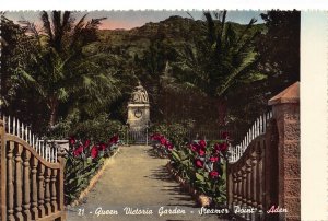 Yemen Aden Queen Victoria Garden Steamer Point RPPC vintage postcard B909