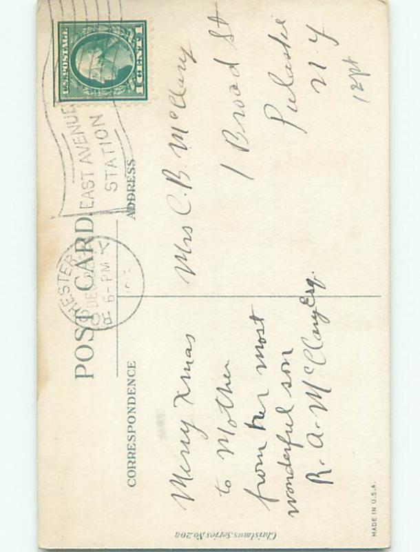 Divided-Back CHRISTMAS SCENE Great Postcard W9931