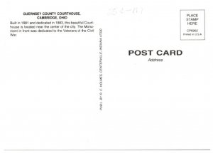Guernsey County Courthouse Cambridge Ohio Postcard