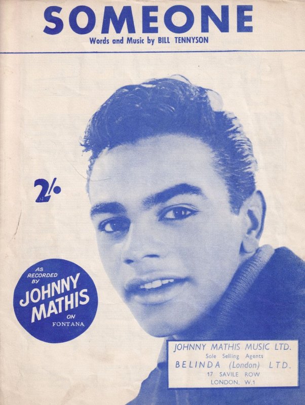 Someone Johnny Matthis 1950s Sheet Music