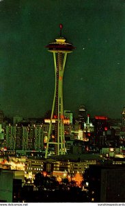 Washington Seattle Space Needle At Night