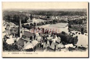 Postcard Old Chinon Vue Generale