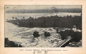 Goat Island bridge from tower Niagara Falls Postal Used Unknown 