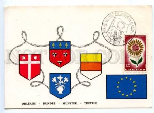 420043 FRANCE 1965 year EUROPA CEPT Council of Europe coats of arms maximum card