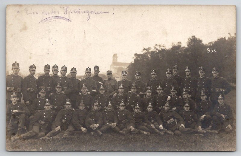 RPPC German Sharp Shooters WW1 Era Military Real Photo Postcard M26