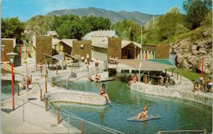 Lava Hot Springs Idaho ID People in Pool Postcard H58