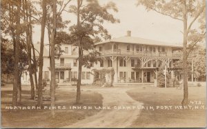 Port Kent NY Northern Pines Inn on Lake Champlain Adirondacks RPPC Postcard G89