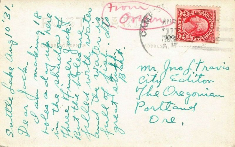 LPS18 CASCADE RANGE Oregon Three Finger Jack Summit Real Photo Postcard