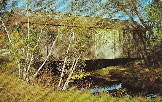 This Old Covered Bridge Still Serves The Public Crossing Other Brook Near Eas...