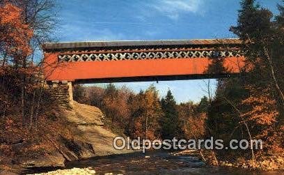 Chiselville Bridge, VT USA Covered Bridge Unused 