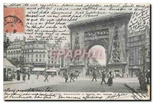 Old Postcard Paris Boulevard St Denis door