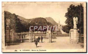 Old Postcard Lourdes Entree s & # 39Esplanade