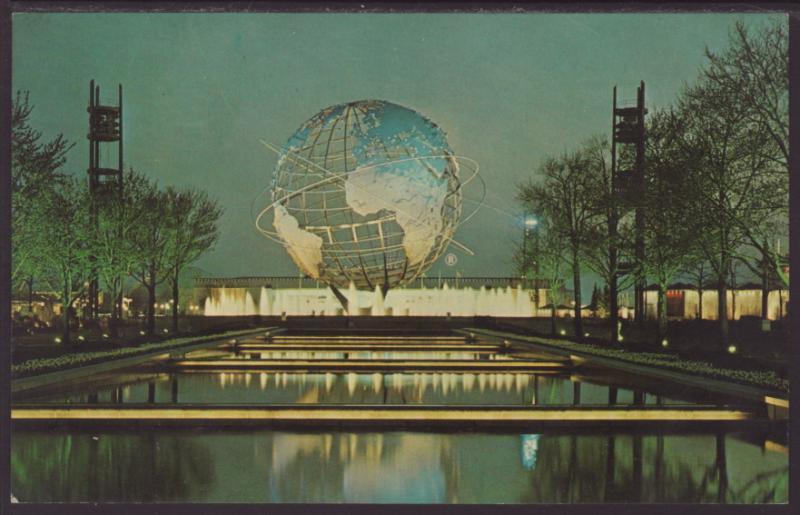 Unisphere at Night,New York World's Fair Postcard