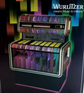 Wurlitzer X5 Jukebox Flyer Vintage Original Phonograph Art Promo 12 x 8.25