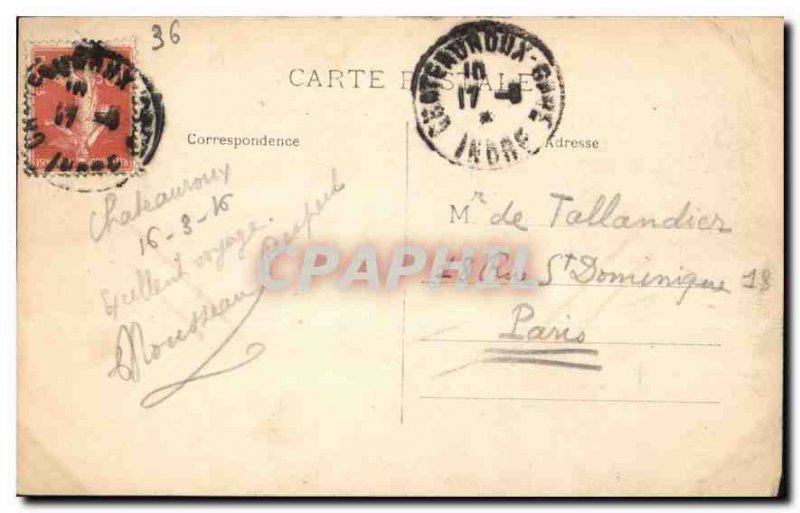 Old Postcard Chateauroux Public Garden Chalet