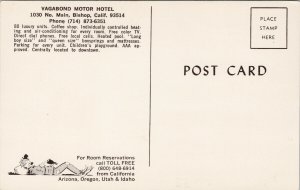 Vagabond Motor Hotel Bishop CA California Concept Unused Postcard G14