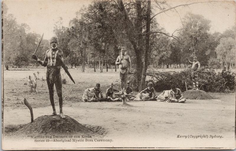 Australia Aboriginal Mystic Bora Ceremony Warriors UNUSED Kerry Postcard E52