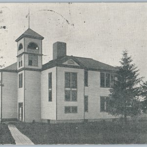 1908 Lone Tree, IA High School Building Litho Photo PC to Stover Burlington A189