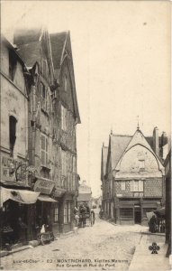 CPA MONTRICHARD-Vieilles Maisons-Rue Grande et Rue du Pont (26654)