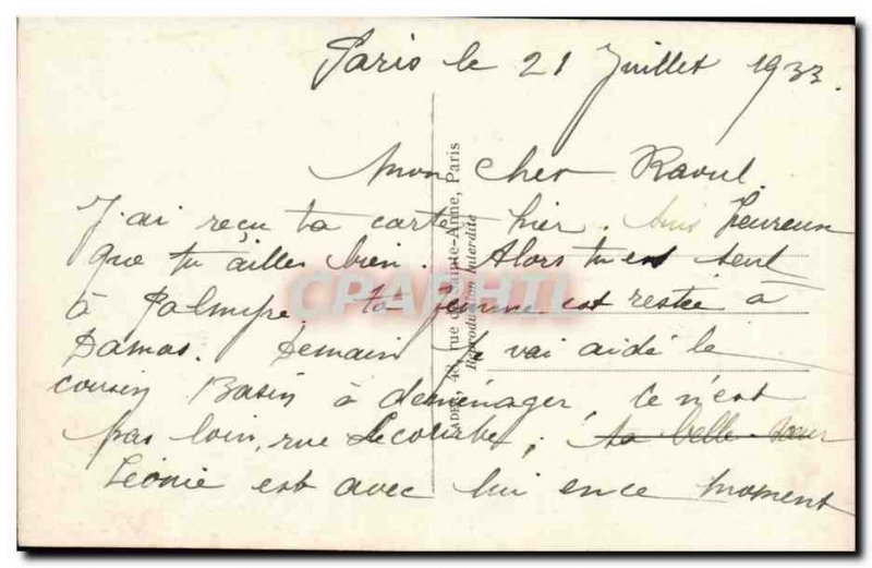 Old Postcard Paris Ile de la Cite