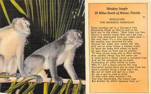 Monkey Jungle Miami, Florida, USA Monkey Unused 