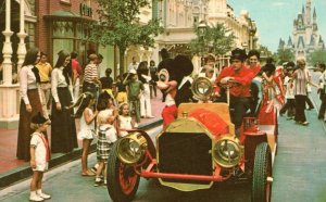 1974 Walt Disney World, Riding Down Main Street, Mickey Mouse, Vintage Postcard