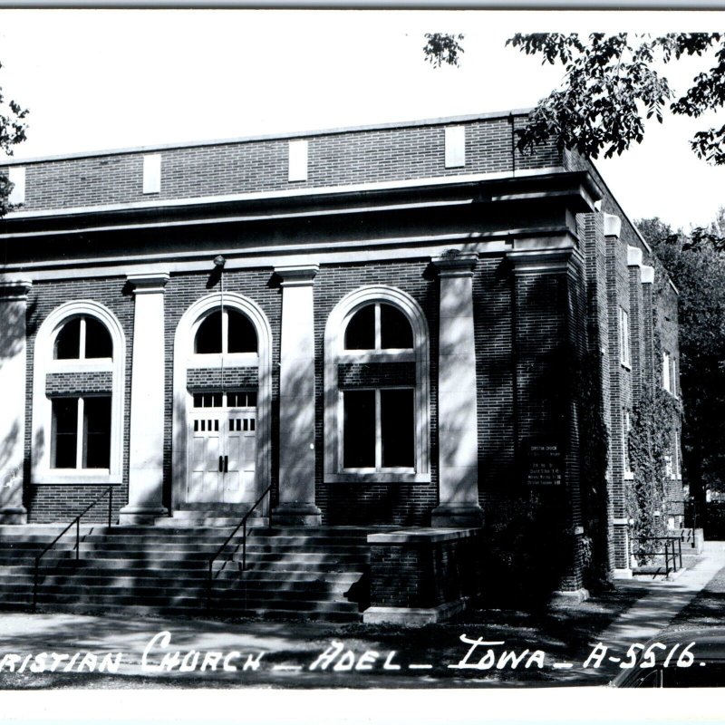 c1950s Adel, IA RPPC Christian Church Real Photo Postcard Ben Sinderson A102