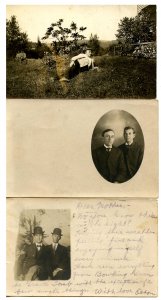 3 RPPC's - Men