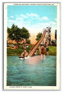 Slide Board Row's Park Hagerstown Maryland MD UNP WB Postcard O20