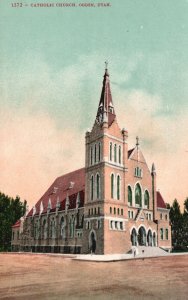 Vintage Postcard 1910's Catholic Church Parish Cathedral Ogden Utah UT