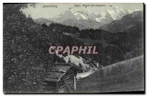 Old Postcard Beatenberg Eiger Monch und Jungfrau