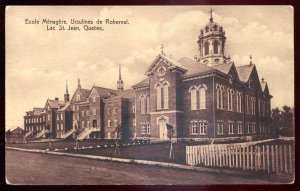 dc1787 - ROBERVAL Quebec Postcard 1910s Ursulines. Ecole Menagere