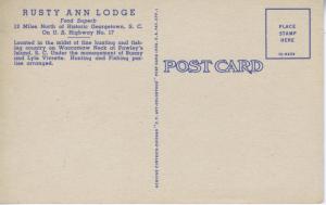 Georgetown SC Rusty Ann Lodge Postcard