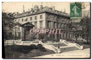 Postcard Old Paris Ve the College de France