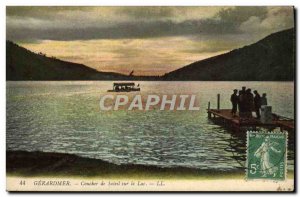 Old Postcard Gerardmer Sunset Lake